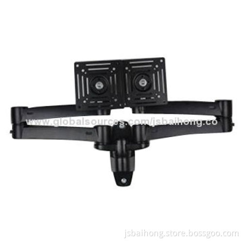 Best selling dual computer wall bracket, made of aluminium alloy, 360° rotation